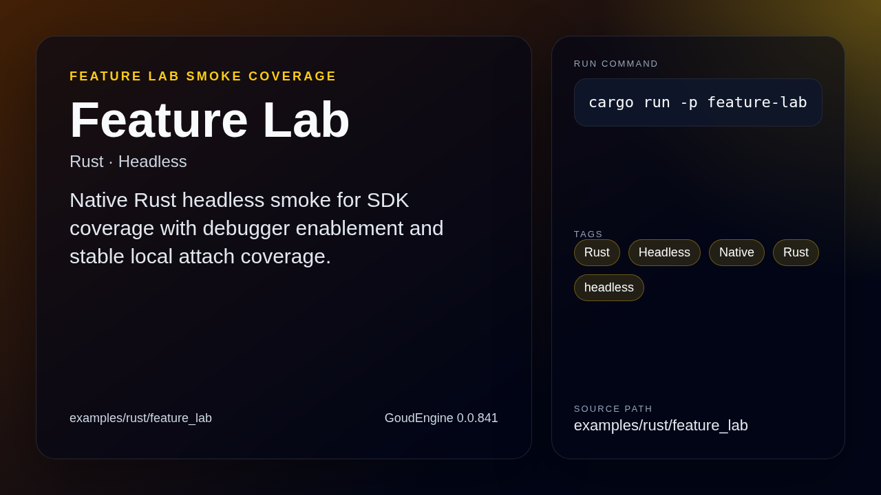 Feature Lab Rust headless preview