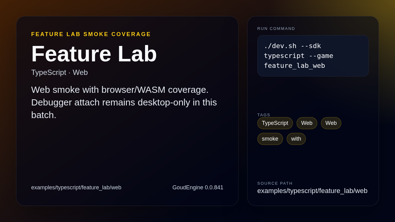 Feature Lab TypeScript web preview