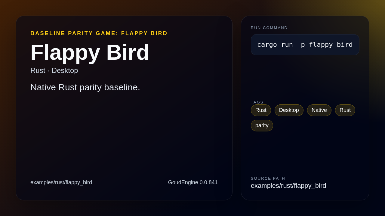 Flappy Bird Rust desktop preview