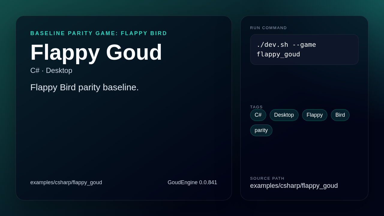 Flappy Goud C# desktop preview