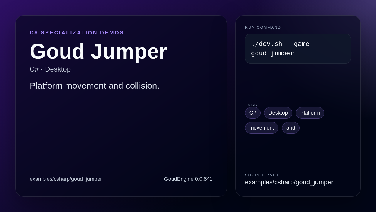 Goud Jumper C# desktop preview