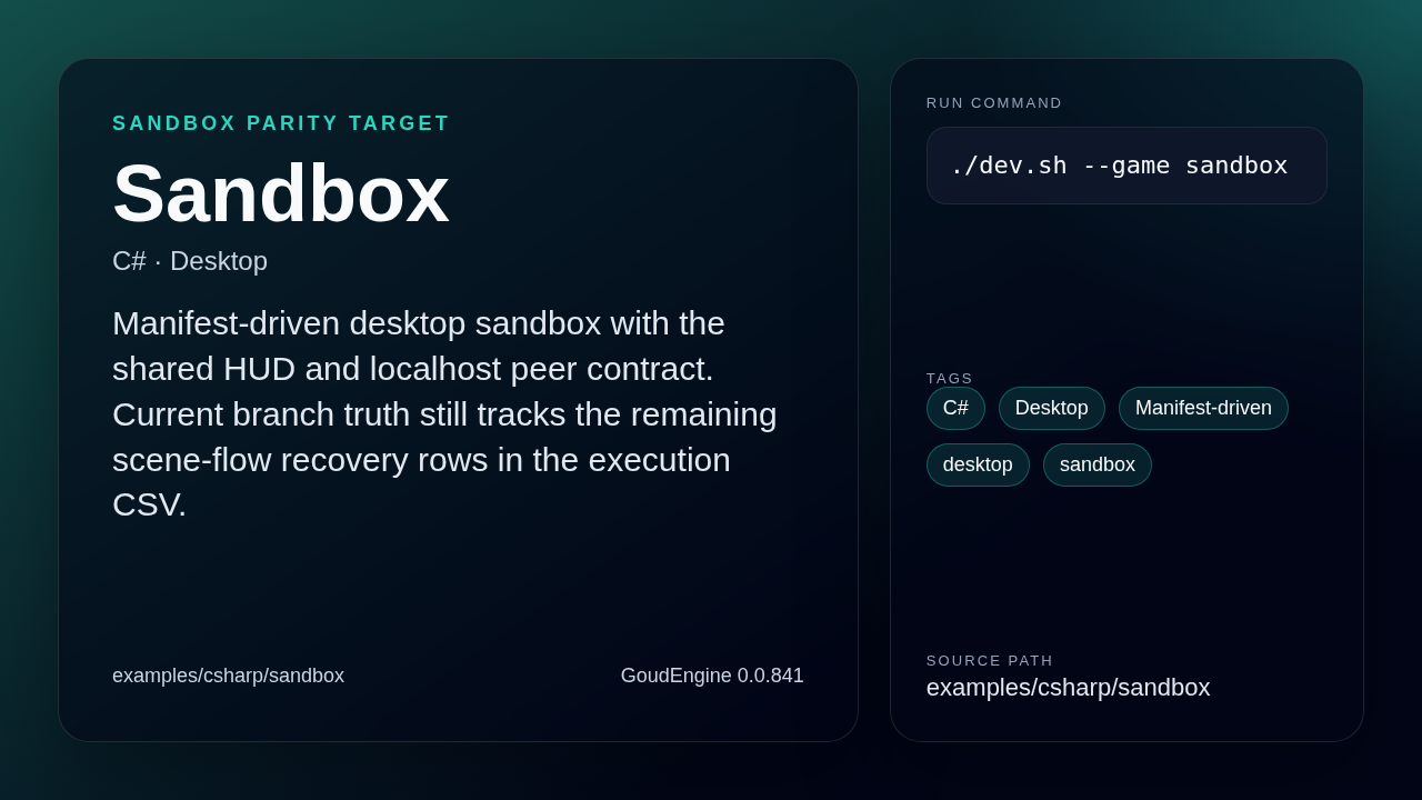 Sandbox C# desktop preview