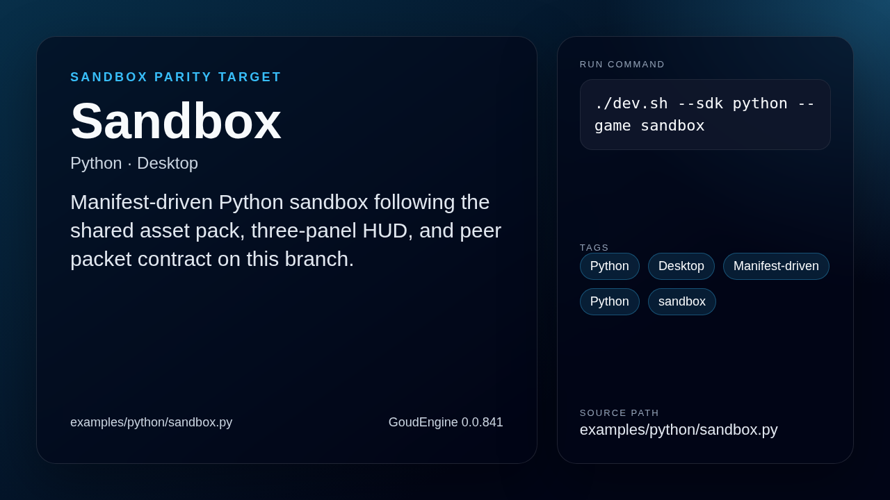 Sandbox Python desktop preview