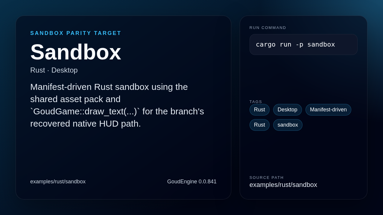 Sandbox Rust desktop preview